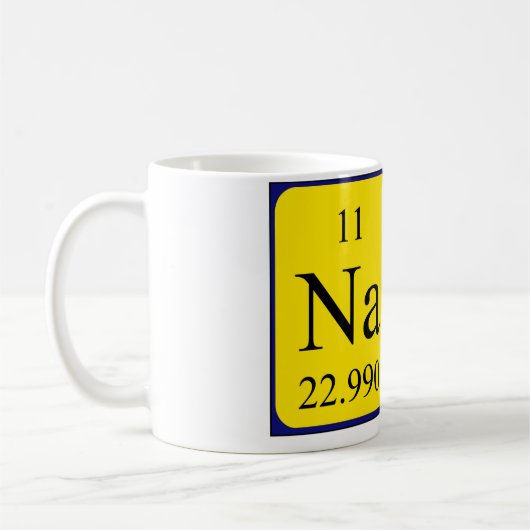 Nate Namen-Tasse periodischer Tabelle Kaffeetasse (Links)