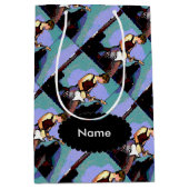 Nate und Gitarre für Geschenke Mittlere Geschenktüte (Vorderseite)