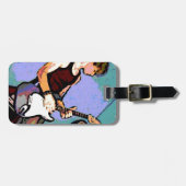 Nate und Gitarre Gepäckanhänger (Vorderseite horizontal)