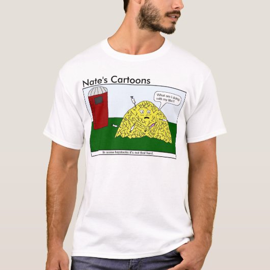 Nates Cartoon-Heuschober-Shirt T-Shirt (Vorderseite)