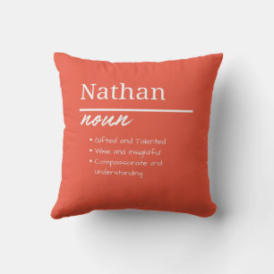 Nathan, Junge - Definition Kissen