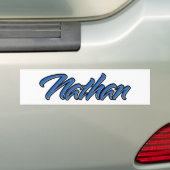 Nathan Name blue Aufkleber Sticker Autoaufkleber (Auf Auto)