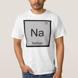 Nathan Name Chemie Element Periodensystem T-Shirt