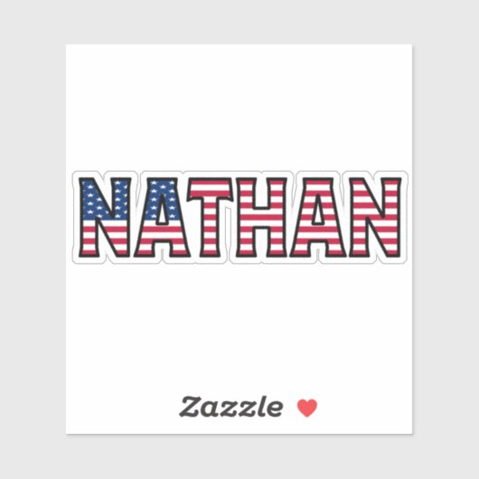 Nathan Name Vorname USA Sticker Stickerset (Blatt)