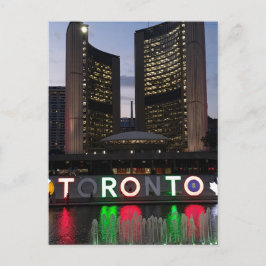 Nathan-Phillips-Platz Nachtansicht Toronto, Kanada Postkarte