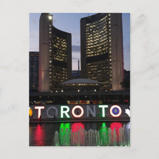 Nathan-Phillips-Platz Nachtansicht Toronto, Kanada Postkarte
