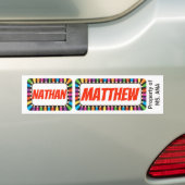 Nathan u. Matthew-Namensschild mit farbiger Autoaufkleber (Auf Auto)