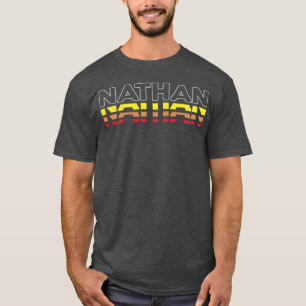 Nathan Vorname Lustig Vintage Sonnenuntergang Nath T-Shirt