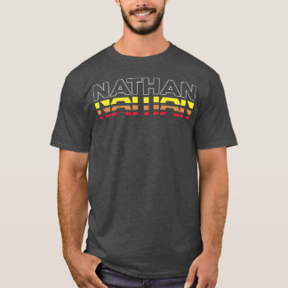 Nathan Vorname Lustig Vintage Sonnenuntergang Nath T-Shirt