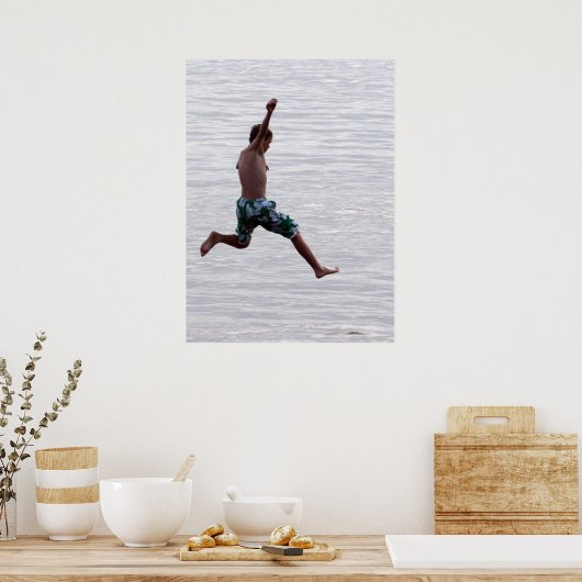 Nathanael springt in den Amazonas Poster (Küche)