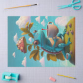 Nathaniel Drinks Coffee, Lizard Seidenpapier (Basteln)