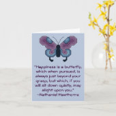 Nathaniel Hawthorne Glück-Zitat-Karte Karte (Gelbe Blume)