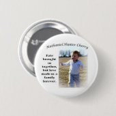 Nathans Adoptions-Knopf - Weiß Button (Vorne & Hinten)