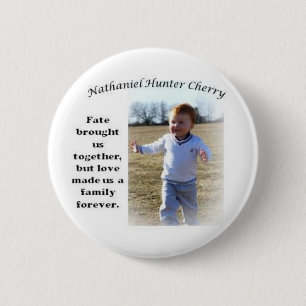 Nathans Adoptions-Knopf - Weiß Button