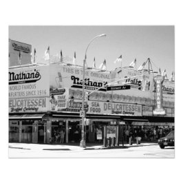 Nathan's berühmte Hot Dogs Fotografie Print