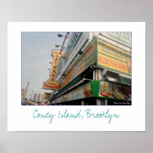 Nathan's berühmtes Hot Dogs Poster