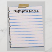 Nathan's Notes Fun Letterhead Stationery (Vorderseite)