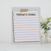 Nathan's Notes Fun Letterhead Stationery (Stehend Vorderseite)