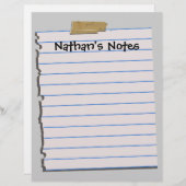 Nathan's Notes Fun Letterhead Stationery (Vorne/Hinten)