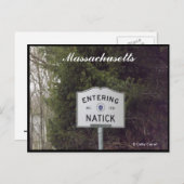 Natick, Massachusetts Postkarte (Vorne/Hinten)