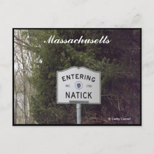 Natick, Massachusetts Postkarte