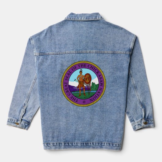 Nation Chickasaw Siegel Jeansjacke (Rückseite)