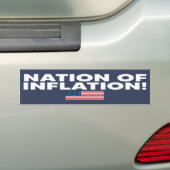 NATION DES INFLATION Text w/U,S. Flag Autoaufkleber (Auf Auto)