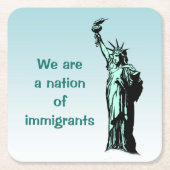 Nation of Immigration Blue Paper Untersetzer (Vorderseite)
