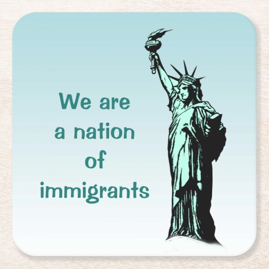 Nation of Immigration Blue Paper Untersetzer (Vorderseite)