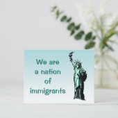 Nation of Immigration Statue of Liberty Postcard Postkarte (Stehend Vorderseite)