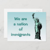Nation of Immigration Statue of Liberty Postcard Postkarte (Vorne/Hinten)
