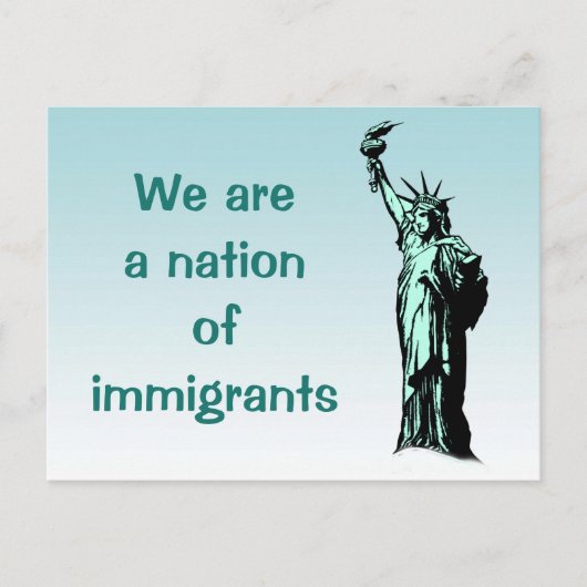 Nation of Immigration Statue of Liberty Postcard Postkarte (Vorderseite)