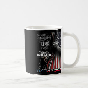 Nation under God Trump 2024 God American Flag 1 Kaffeetasse