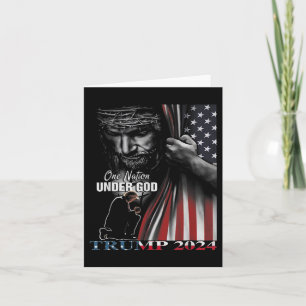 Nation under God Trump 2024 God American Flag 1 Karte