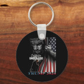 Nation under God Trump 2024 God American Flag 1 Schlüsselanhänger (Vorderseite)
