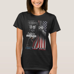 Nation under God Trump 2024 God American Flag 1 T-Shirt