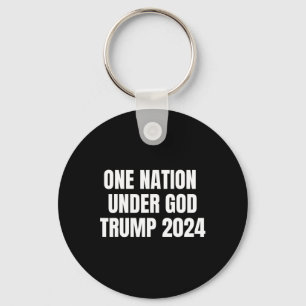 Nation under God Trump 2024 God American Flag Jesu Schlüsselanhänger