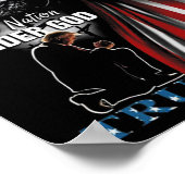 Nation under God Trump 2024 God American Flag Poster (Ecke)