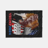 Nation unter Gottes Präsident Trump 2024 America C Fleecedecke (Vorderseite (Horizontal))
