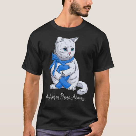 National Addisons Disease Awareness Month Blue Rib T-Shirt (Vorderseite)