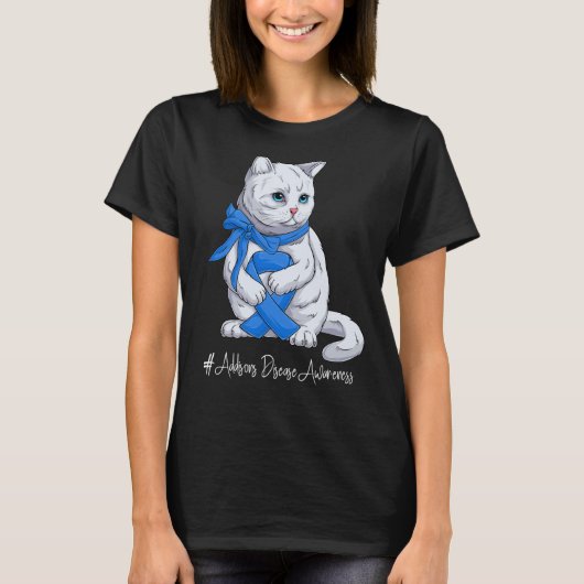 National Addisons Disease Awareness Month Blue Rib T-Shirt (Vorderseite)