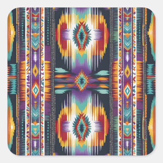 National American Abstrakt Tribute S4 Quadratischer Aufkleber (Vorderseite)