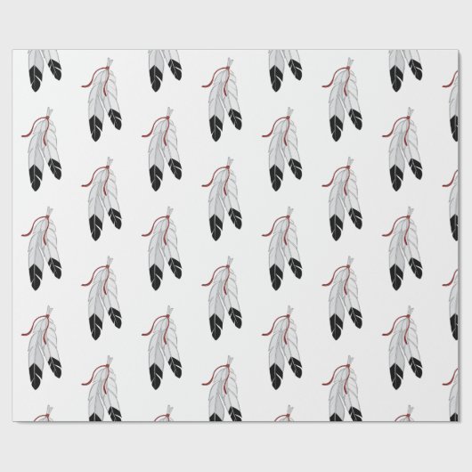National American Feather Wrapping Paper Geschenkpapier (Flach)