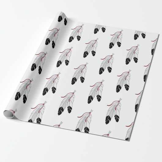 National American Feather Wrapping Paper Geschenkpapier (Ungerollt)