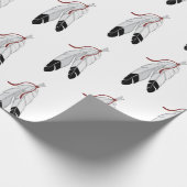 National American Feather Wrapping Paper Geschenkpapier (Ecke)