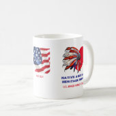 National American Heritage Month Headdress Veteran Kaffeetasse (VorderseiteRechts)