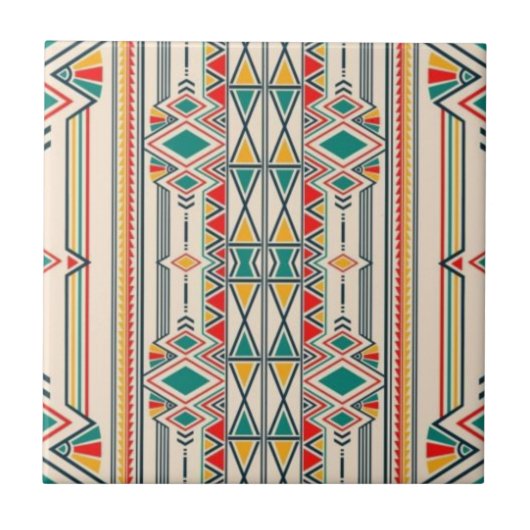National American Navajo Tribal Pattern Fliese (Vorderseite)