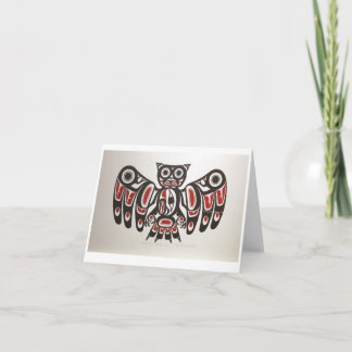 National American Pacific NW Owl Design Note Card Karte