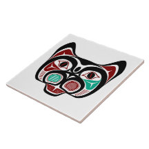 National American Red Haida Art Kitty