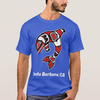 National American Santa Barbara CA Tribal Orca Kil T-Shirt
